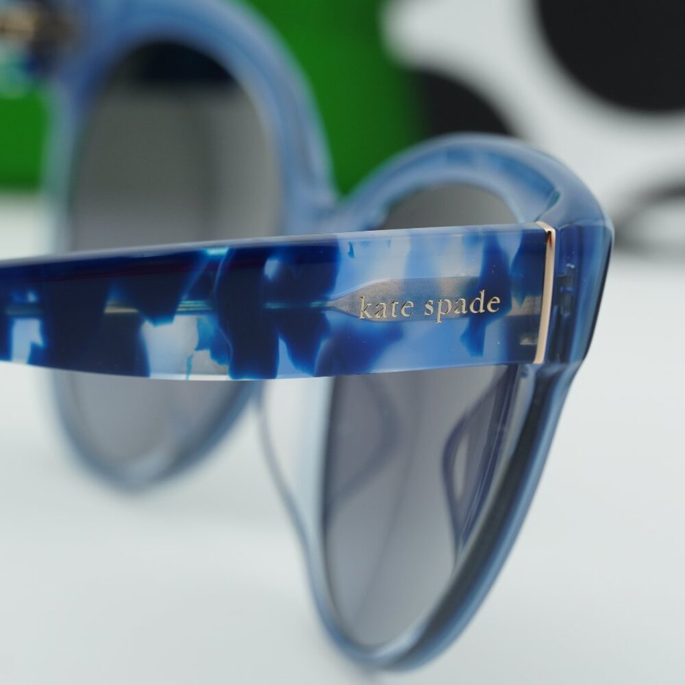 Kate Spade AUBRIELLA/G/S 0PJP 9O Cat Eye Sunglasses - Blue/Grey - Picture 5 of 11